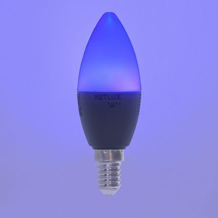 LED RGBW Himmennettävä polttimo C37 E14/4,5W/230V 2700-6500K Wi-Fi Tuya