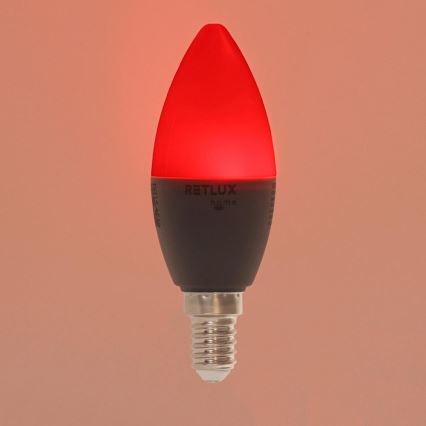 LED RGBW Himmennettävä polttimo C37 E14/4,5W/230V 2700-6500K Wi-Fi Tuya