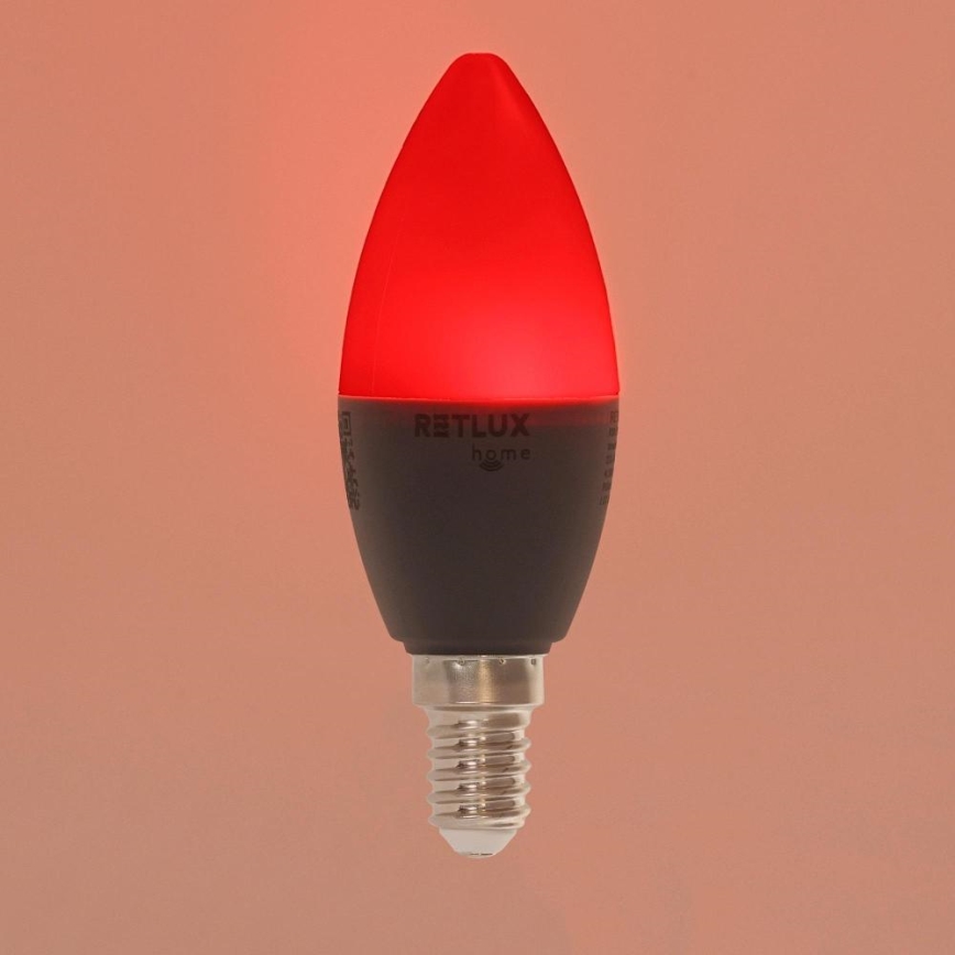 LED RGBW Himmennettävä polttimo C37 E14/4,5W/230V 2700-6500K Wi-Fi Tuya