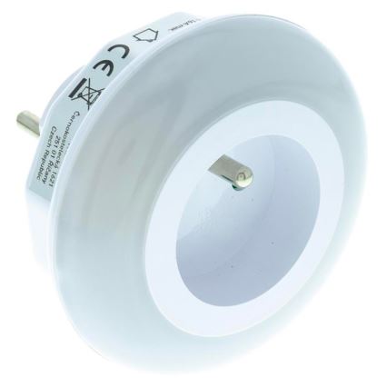 LED Suuntavalo hämärätunnistimella ja pistorasialla LED/0,6W/230V