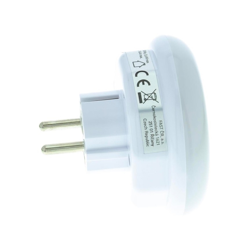 LED Suuntavalo hämärätunnistimella ja pistorasialla LED/0,6W/230V