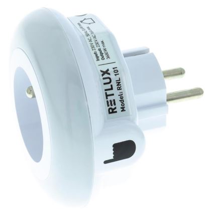 LED Suuntavalo hämärätunnistimella ja pistorasialla LED/0,6W/230V