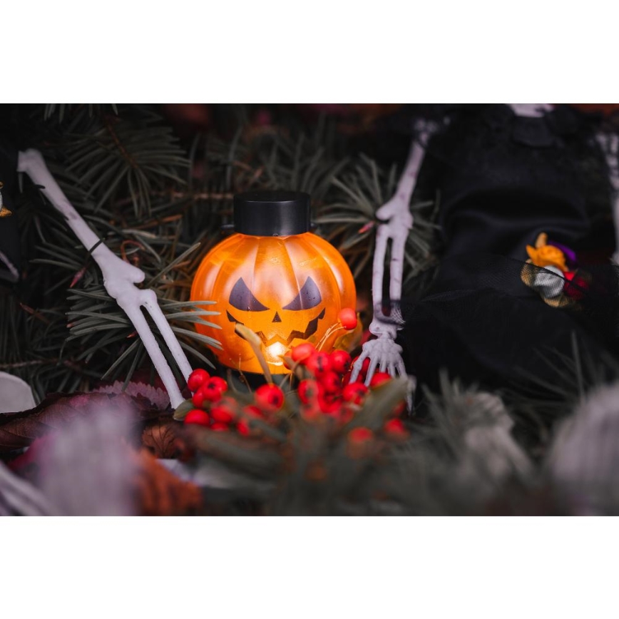 SETTI 6x LED Koriste HALLOWEEN LED/1xCR2032/lämpimänvalkoinen kurpitsat