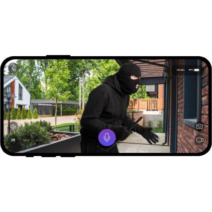 Video ovikello liiketunnistimella 5MPx 1440p 5200 mAh Wi-Fi IP65 antrasiitti