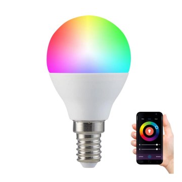 RGB Himmennettävä LED-polttimo G45 E14/5,5W/230V 3000-6500K Wi-fi Tuya