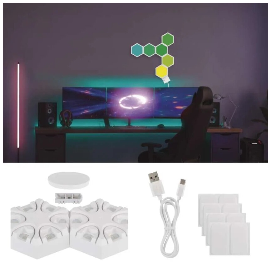 RGBIC Himmennettävä pöytävalaisin GoSmart LED/5,5W/230V Wi-Fi Tuya