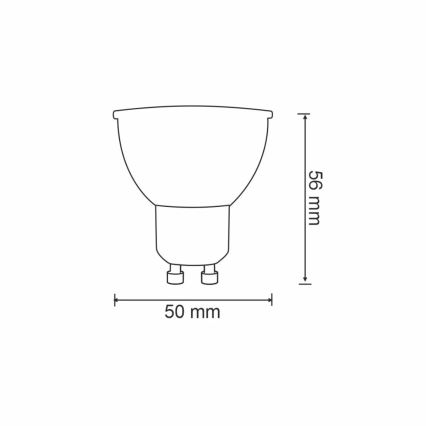 RGBW Himmennettävä LED-polttimo G45 GU10/5,5W/230V 2700-6500K Wi-Fi Tuya