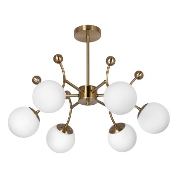 Riippukattokruunu 6xE27/60W/230V kulta