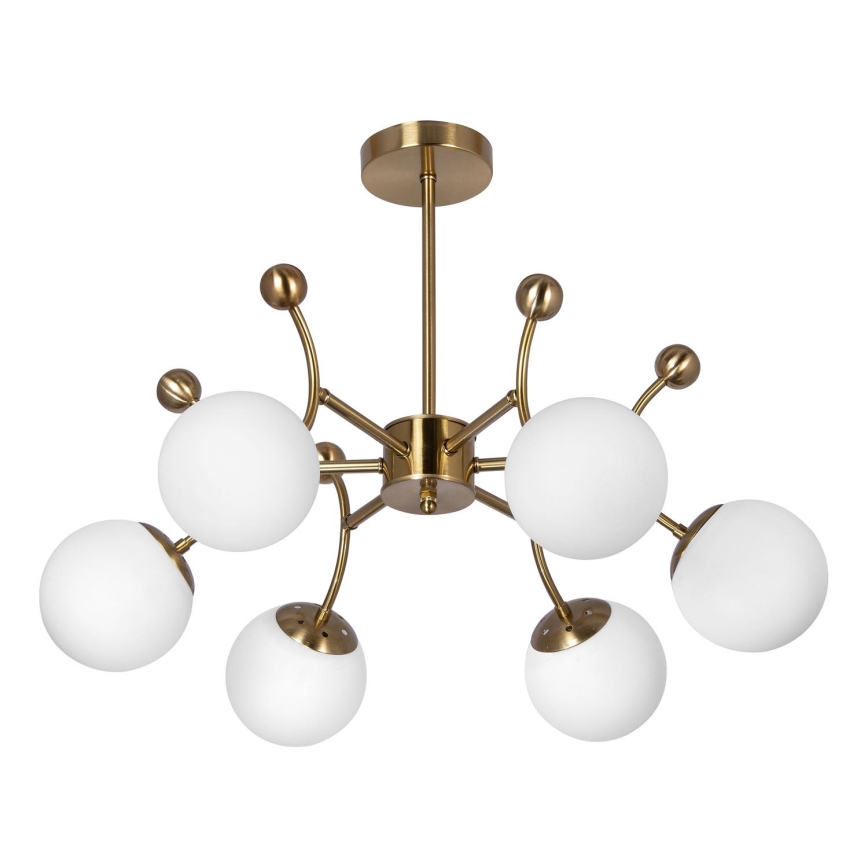 Riippukattokruunu 6xE27/60W/230V kulta