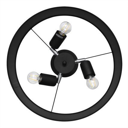Riippukattokruunu ALBA 3xE27/15W/230V musta