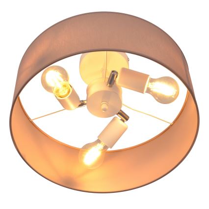 Riippukattokruunu ALBA 3xE27/15W/230V vaaleanpunainen