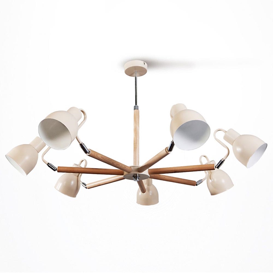 Riippukattokruunu KALLITHEA 7xE27/60W/230V beige