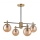 Riippukattokruunu LILOU 4xE14/5W/230V kulta/musta/savuinen beige