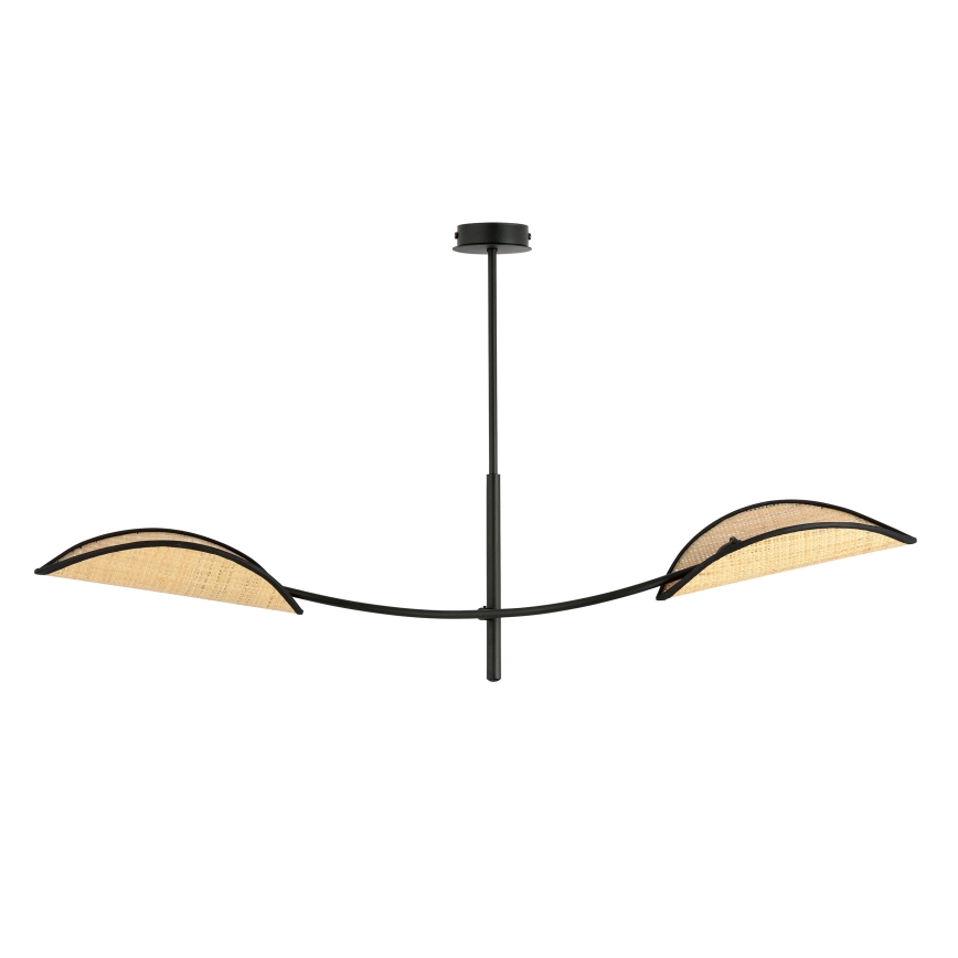 Riippukattokruunu LOTUS 2xE14/10W/230V musta/beige