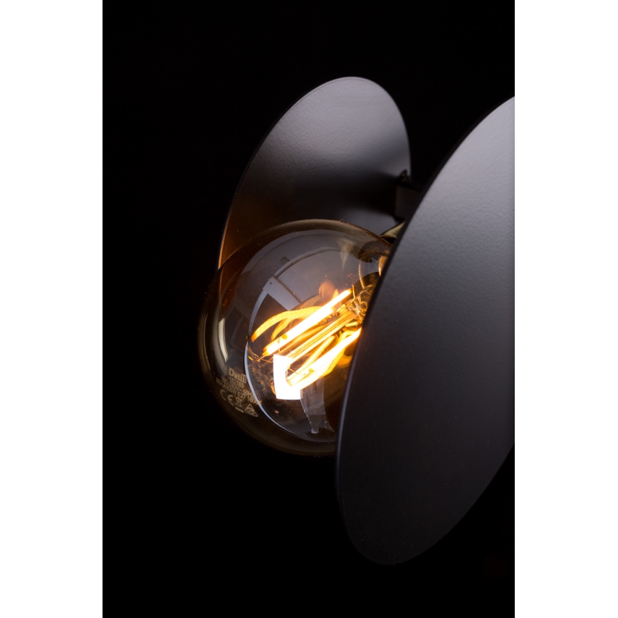 Riippukattokruunu MINERVA 2xE27/15W + 2xE14/10W/230V musta
