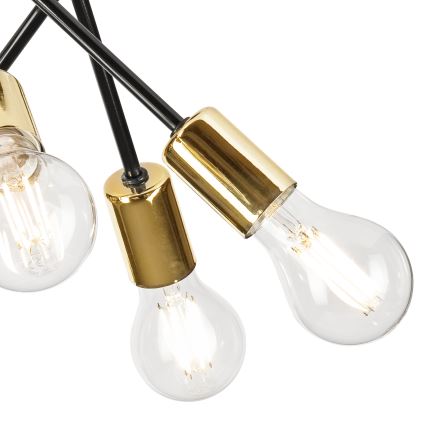 Riippukattokruunu PRIYA 5xE27/15W/230V musta