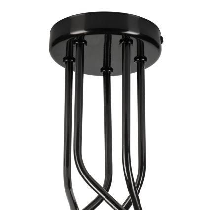 Riippukattokruunu PRIYA 5xE27/15W/230V musta