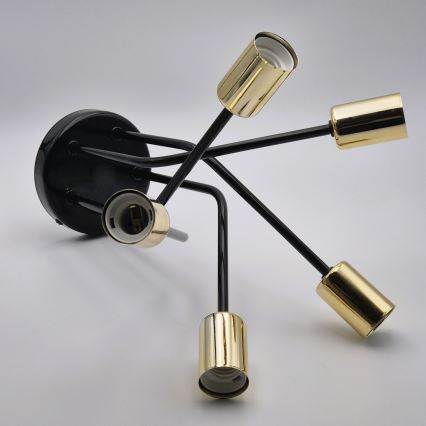 Riippukattokruunu PRIYA 5xE27/15W/230V musta