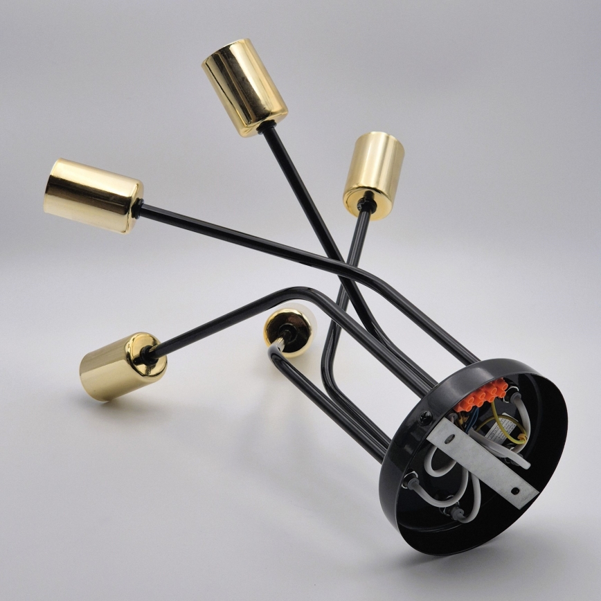 Riippukattokruunu PRIYA 5xE27/15W/230V musta