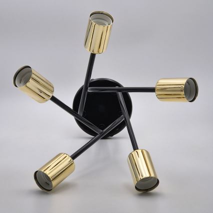 Riippukattokruunu PRIYA 5xE27/15W/230V musta