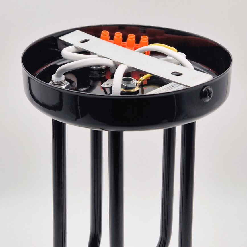 Riippukattokruunu PRIYA 5xE27/15W/230V musta