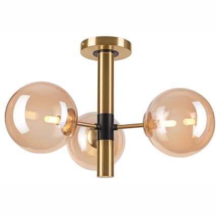 Riippukattokruunu ROLLO 3xG9/5W/230V kulta/savuinen beige