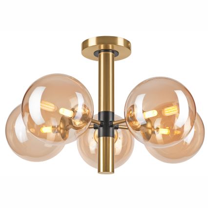 Riippukattokruunu ROLLO 5xG9/5W/230V kulta/savuinen beige