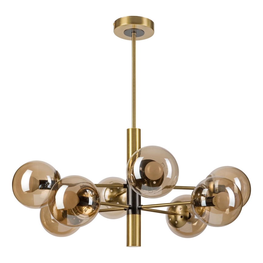 Riippukattokruunu ROLLO 8xE14/5W/230V kulta/savuinen beige