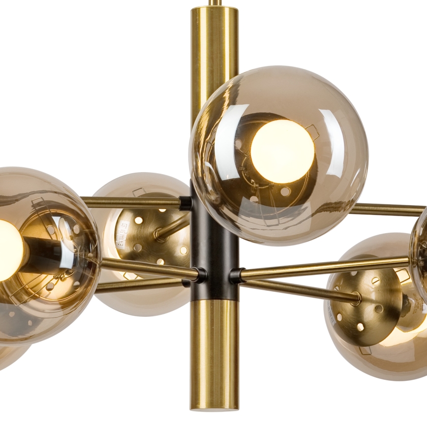 Riippukattokruunu ROLLO 8xE14/5W/230V kulta/savuinen beige