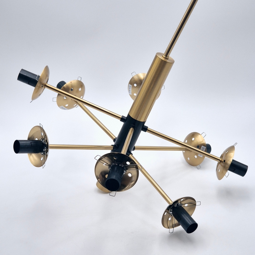 Riippukattokruunu ROLLO 8xE14/5W/230V kulta/savuinen beige