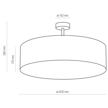 Riippukattokruunu RONDO 4xE27/15W/230V halkaisija 60 cm beige