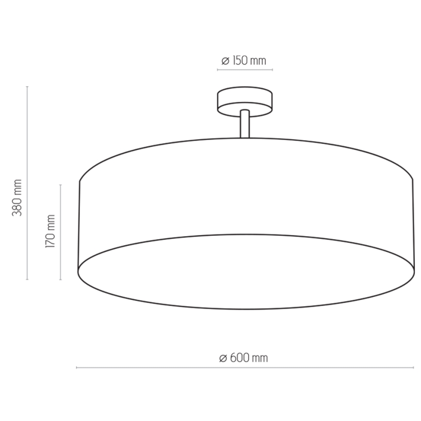 Riippukattokruunu RONDO 4xE27/15W/230V halkaisija 60 cm beige