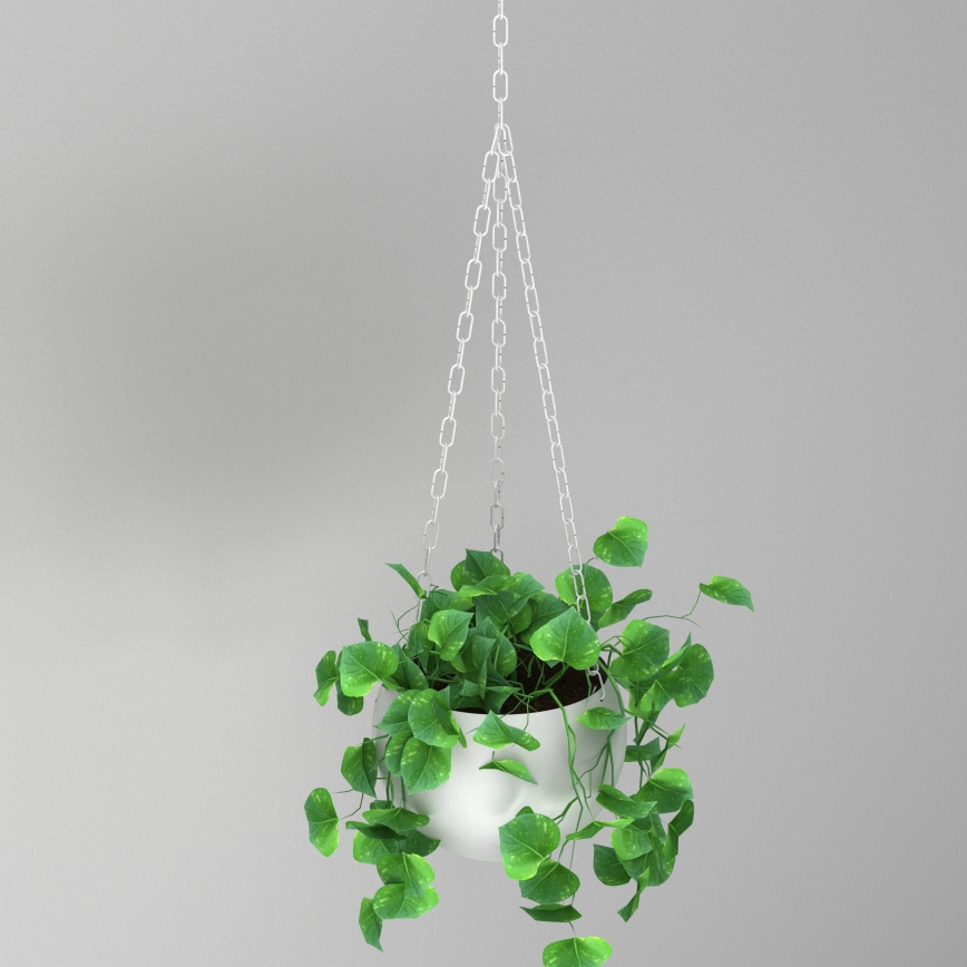 Riippuva kukkaruukku 155x27 cm valkoinen