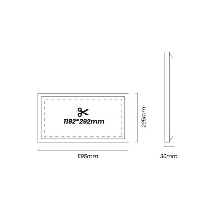Riippuva LED-kattopaneeli LED/40W/230V 4000K 120x30 cm