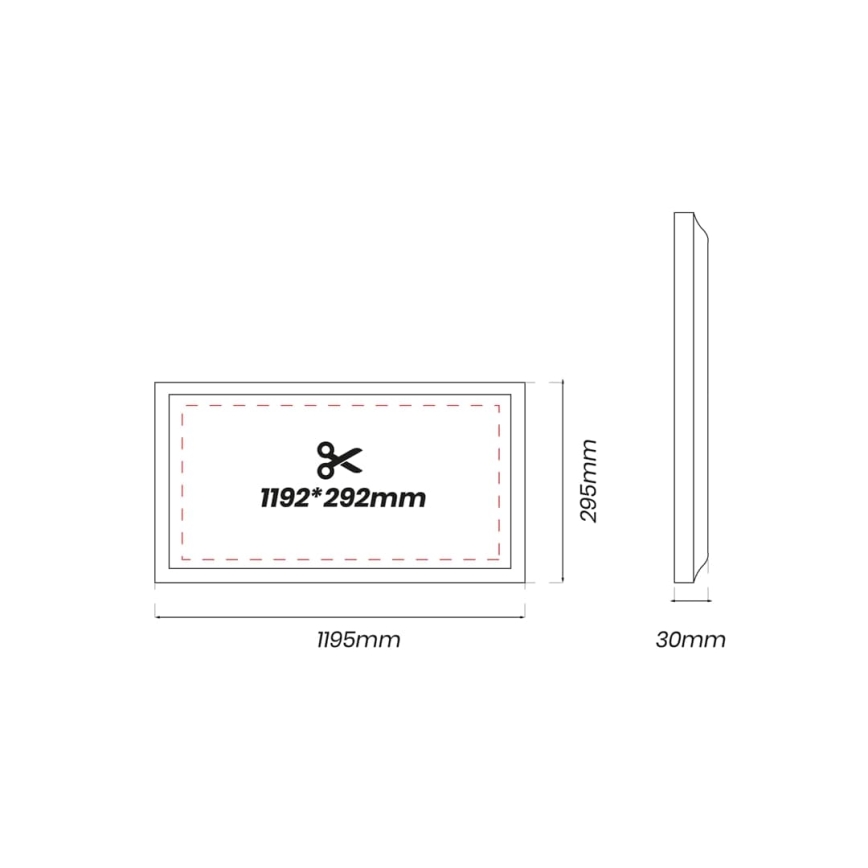 Riippuva LED-kattopaneeli LED/40W/230V 4000K 120x30 cm