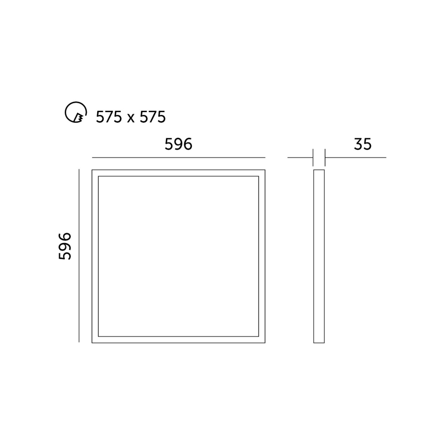 Riippuva LED-kattopaneeli LED/40W/230V 4000K 60x60 cm