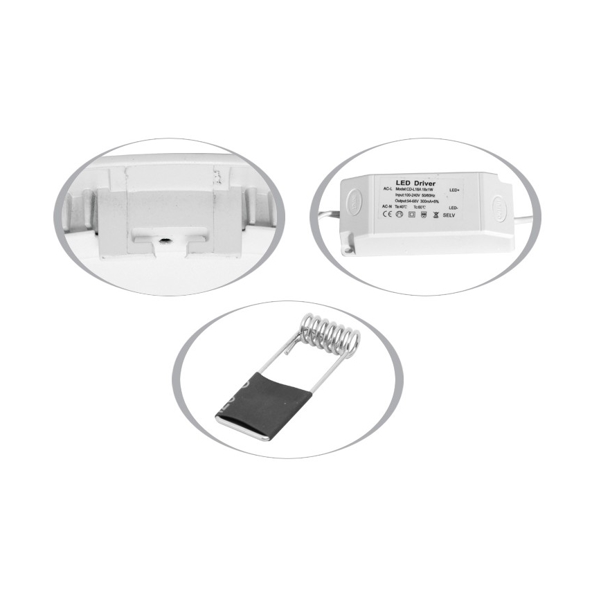 LED Kylpyhuoneen upotettava valo LADA LED/25W/230V 4100K IP44