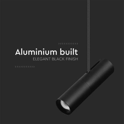 Kattokruunu varressa 1xGU10/35W/230V musta
