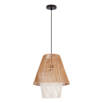 Riippuvalaisin AFRICA, johdolla, 1xE27/40W/230V, Ø 40 cm, ruskea/kerma
