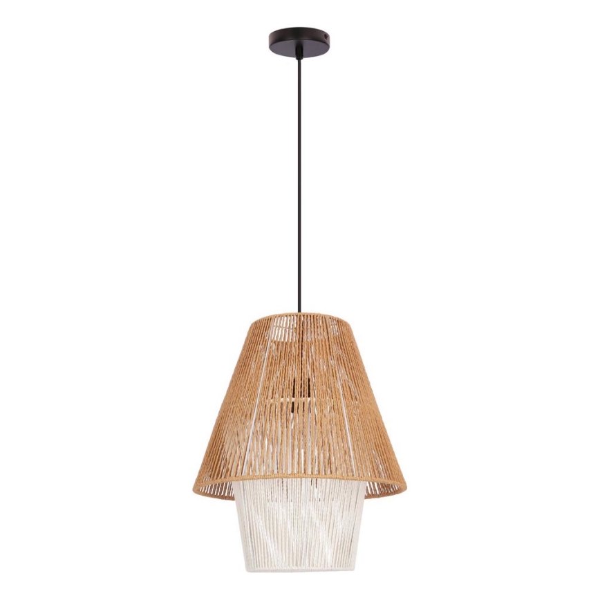 Riippuvalaisin AFRICA, johdolla, 1xE27/40W/230V, Ø 40 cm, ruskea/kerma