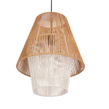 Riippuvalaisin AFRICA, johdolla, 1xE27/40W/230V, Ø 40 cm, ruskea/kerma