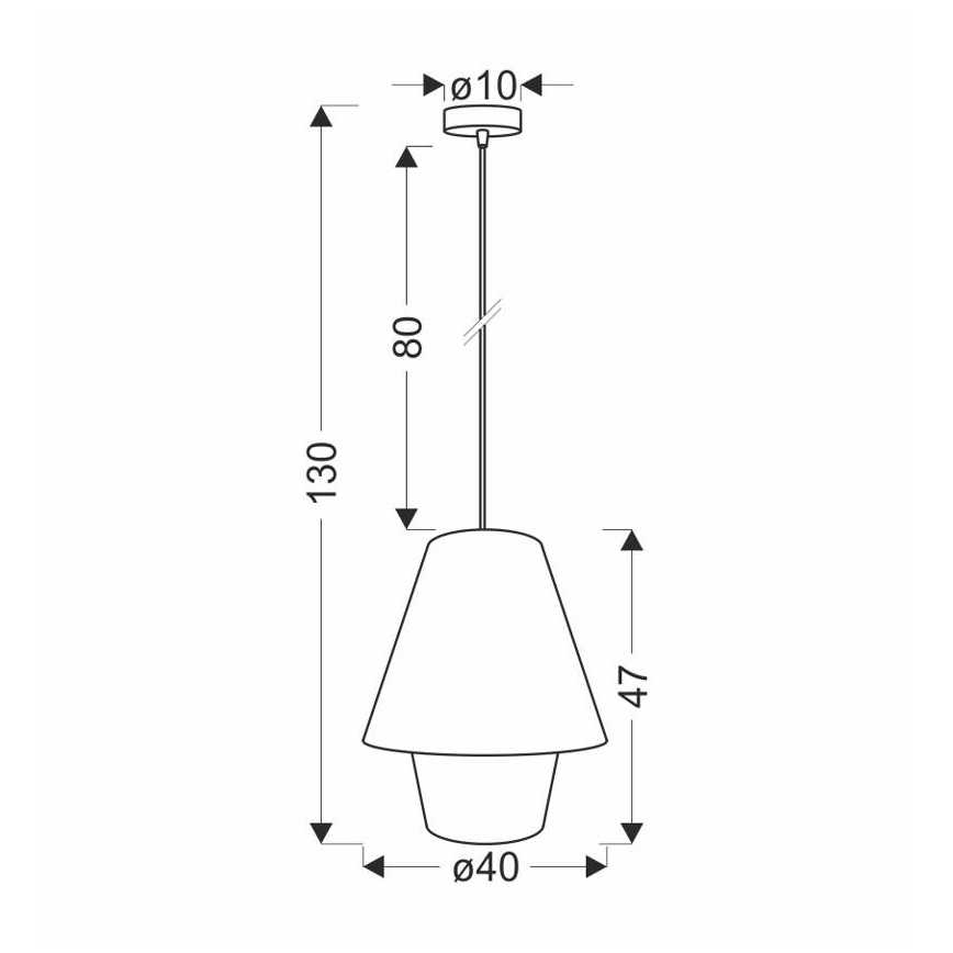 Riippuvalaisin AFRICA, johdolla, 1xE27/40W/230V, Ø 40 cm, ruskea/kerma