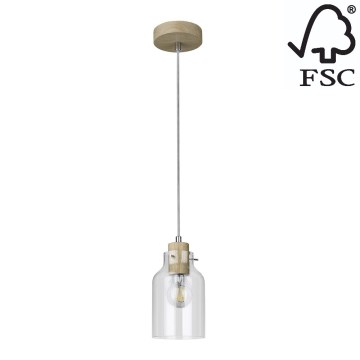 Riippuvalaisin ALESSANDRO 1xE27/60W/230V tammi - FSC-sertifioitu