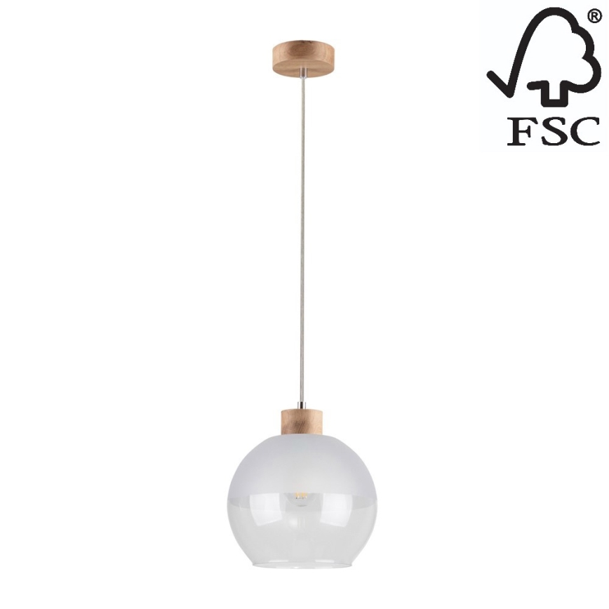 Riippuvalaisin ALESSANDRO 1xE27/60W/230V tammi - FSC-sertifioitu