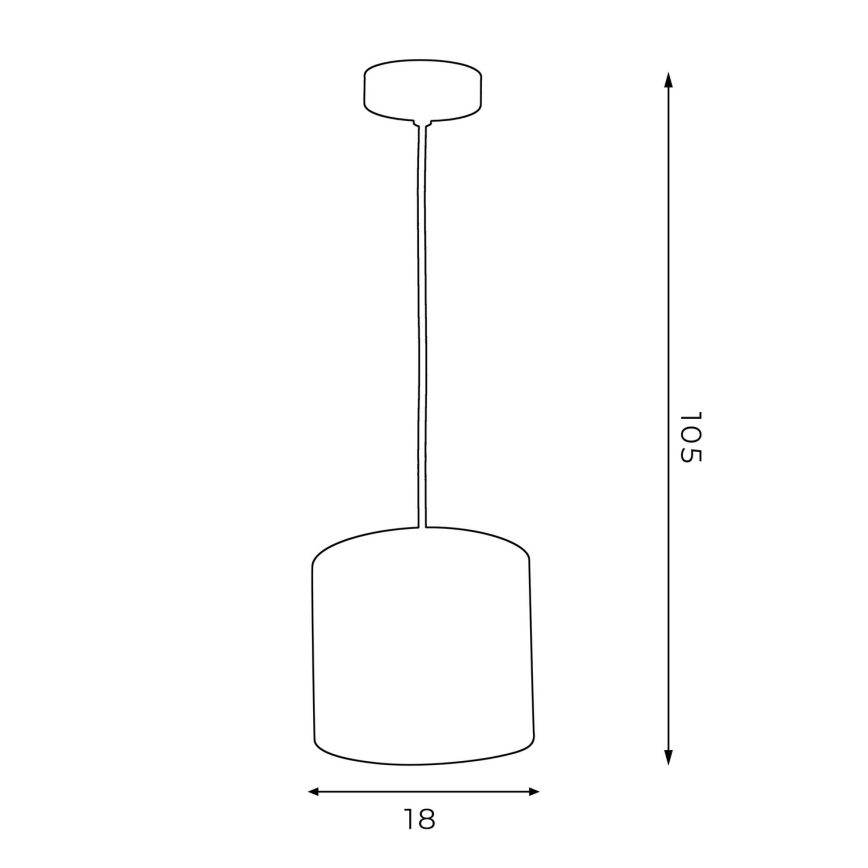 Riippuvalaisin ARDEN 1xE27/60W/230V halk. 18 cm valkoinen