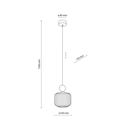 Riippuvalaisin BALLO johdolla 1xE14/10W/230V, beige