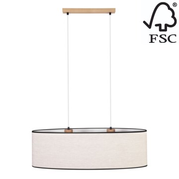 Riippuvalaisin BOHO 2xE27/40W/230V tammi - FSC-sertifioitu