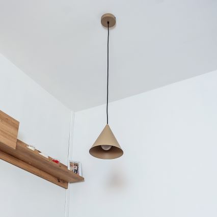 Riippuvalaisin ETNA II, johdolla, 1xE27/15W/230V, Ø 18,5 cm, beige