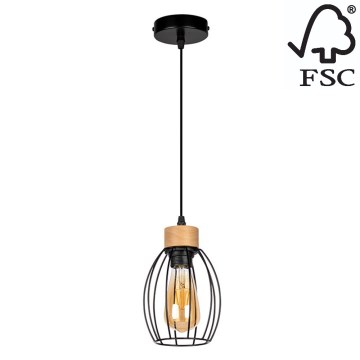 Riippuvalaisin GUNNAR 1xE27/60W/230V tammi - FSC-sertifioitu
