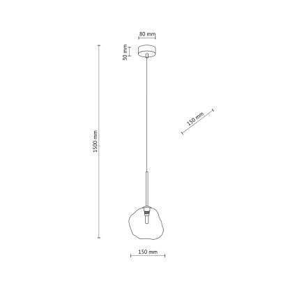 Riippuvalaisin johdolla LAVA 1xG9/8W/230V beige/savunbeige